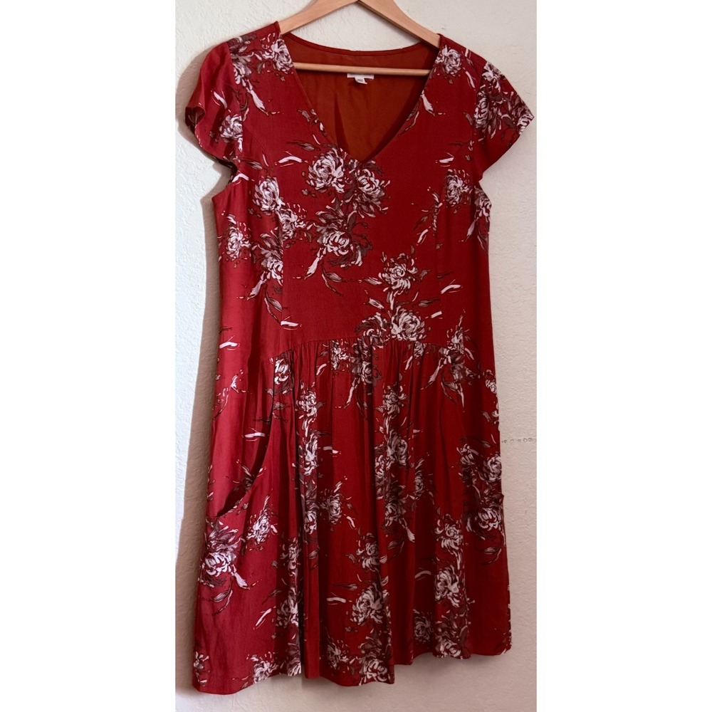 Garnet Hill Dress Floral Garden Club Country Club Spring Size 6